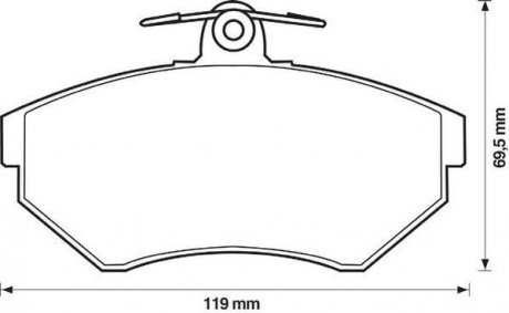 Тормозные колодки передние (19.4 мм) (система TRW) VAG 94-01 Jurid 571955J