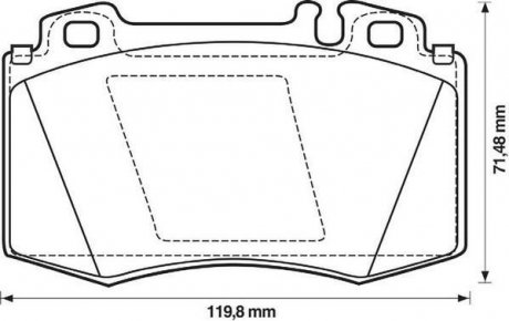 Комплект тормозных колодок - (A0034200520) Jurid 571961J (фото 1)