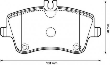 Комплект тормозных колодок, дисковый тормоз - (A0034205920 / A0034204520 / A0034202620) Jurid 571987J (фото 1)