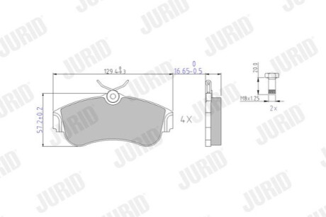 Колодки дискового тормоза Jurid 572310J