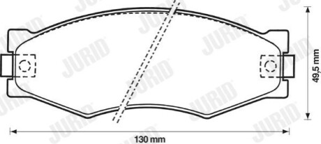 Колодки гальмівні дискові, комплект Jurid 572313J
