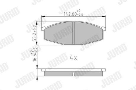 Колодки гальмівні дискові Jurid 572361J