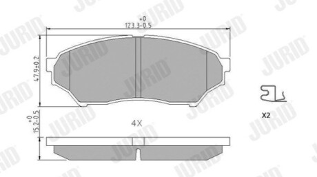 MITSUBISHI Тормозные колодки передн.Pajero Pinin 94- Jurid 572499J