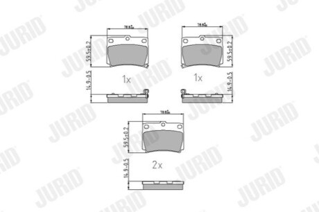 Колодки дискового тормоза Jurid 572519J