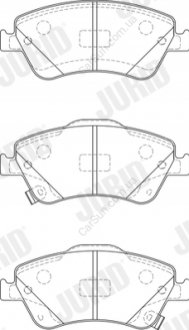 Дисковые тормозные колодки, комплект Jurid 572524JC