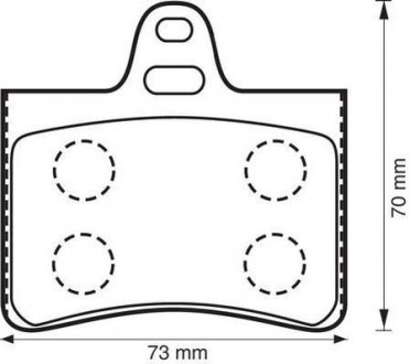 Комплект тормозных колодок, дисковый тормоз - (425334 / 425290 / 425217) Jurid 573028J (фото 1)