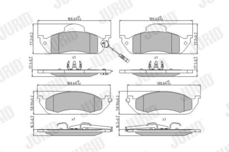 Колодки дискового тормоза Jurid 573034J