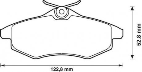 Комплект тормозных колодок, дисковый тормоз - (E172285 / 425384 / 425369) Jurid 573083J (фото 1)