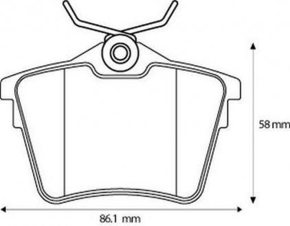 Комплект тормозных колодок, дисковый тормоз - (E172240 / 425491 / 425421) Jurid 573133J