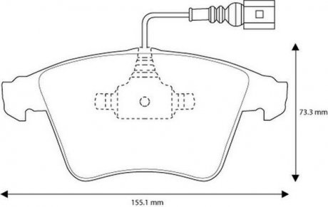 Колодки гальмівні VOLKSWAGEN Transporter Jurid 573160J