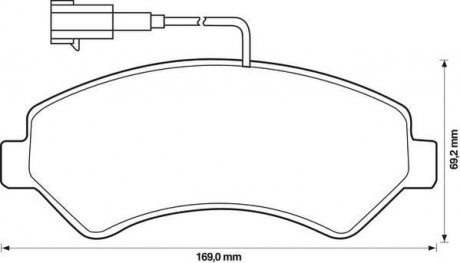 Тормозные колодки передние Citroen Jumper / Fiat Ducato / Peugeot Boxer Jurid 573261J (фото 1)