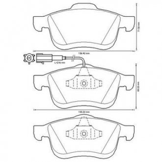 Тормозные колодки передние Fiat Doblo / Opel Combo Jurid 573334J (фото 1)