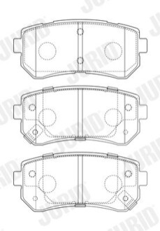 Гальмівні колодки задн. Kia Ceed, Rio, Hyundai Accent Jurid 573757J