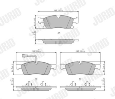 Гальмівні колодки Jurid 574161J