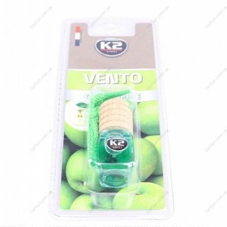 Автомобільний ароматизатор (освіжувач) повітря "зелене яблуко", блістер / VINCI VENTO GREEN APPLE 8ML K2 V451