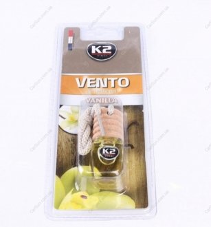 Автомобільний ароматизатор (освіжувач) повітря "ваніль", блістер / VINCI VENTO VANILLA 8ML K2 V457 (фото 1)