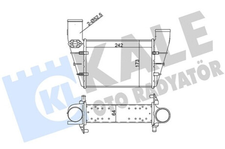 KALE VW Интеркулер Audi A4/6,Passat 1.8T/1.9TDI 97- Kale-oto-radyato 341900