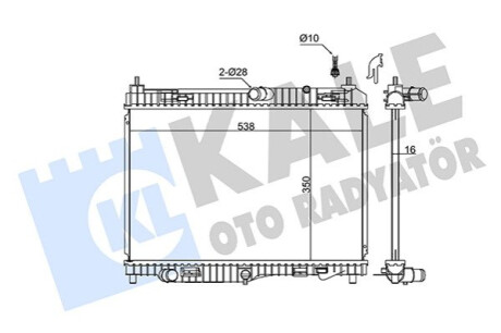 KALE FORD Радиатор охлаждения B-Max,Fiesta VI,Transit Courier 1.4/2.0 12- Kale-oto-radyato 341945