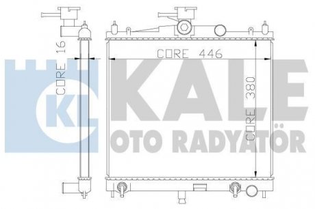 KALE NISSAN Радиатор охлаждения Micra III 1.2/1.4 03- Kale-oto-radyato 342050