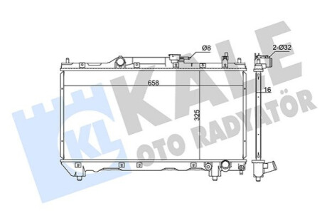 KALE TOYOTA Радиатор охлаждения Avensis 2.0 97- Kale-oto-radyato 342130