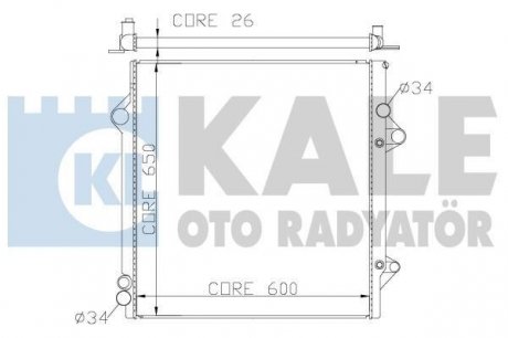 Радиатор охлаждения Toyota Fj Cruiser, LandCruiser Radiator KALE OTO RA Kale-oto-radyato 342180