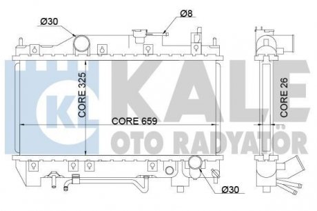 KALE TOYOTA Радиатор охлаждения с АКПП Avensis 2.0 97- Kale-oto-radyato 342190