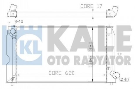 KALE TOYOTA Радиатор охлаждения Avensis,Corolla 1.4/2.0 D-4D 02- Kale-oto-radyato 342205