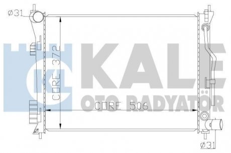 Радиатор охлаждения Hyundai AccentIv, I20 - Kia RioIiiRadiator OTO Kale-oto-radyato 342280 (фото 1)