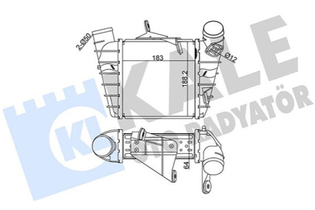 KALE VW Интеркулер Polo,Skoda Fabia I,II,Roomster 1.4/1.9TDI Kale-oto-radyato 342300