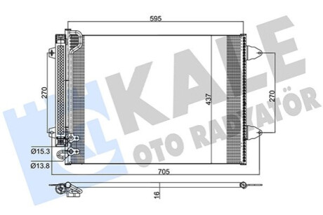 Радіатор кондиционера Volkswagen Passat, Passat Alltrack, Passat Cc Kale-oto-radyato 342305