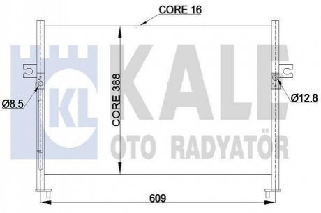 Радиатор кондиционера Hyundai H-1 / Starex, H-1 Box, H100, Porter Condenser KALE OTO RADYATOR Kale-oto-radyato 342425