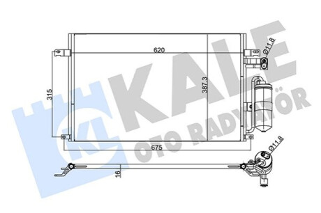 Радіатор кондиционера Chevrolet Epica Kale-oto-radyato 342510