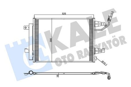 KALE MITSUBISHI Радиатор кондиционера Colt VI,Smart Forfour 04- Kale-oto-radyato 342555