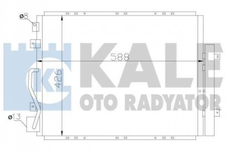 Радиатор кондиционера Kia SorentoI Condenser KALE OTO RADYATOR Kale-oto-radyato 342625