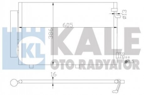 Радіатор кондиционера Ford Fiesta VI Condenser Kale-oto-radyato 342860 (фото 1)