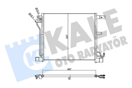 Радиатор кондиционера Nissan Juke KALE OTO RADYATOR Kale-oto-radyato 343165