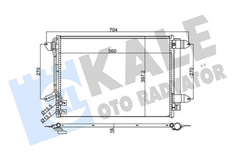 Радіатор кондиционера Volkswagen Beetle, Jetta IV Kale-oto-radyato 343285