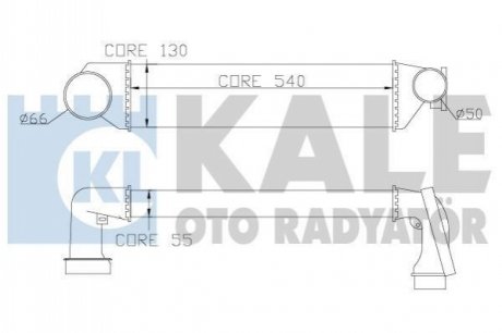 BMW Интеркулер 3 E46 318d/330xd 00- Kale-oto-radyato 343300 (фото 1)