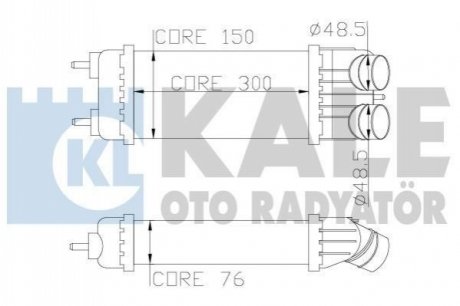KALE CITROEN Интеркулер C2/3,Peugeot 1007,207 1.6HDI 05- Kale-oto-radyato 343700
