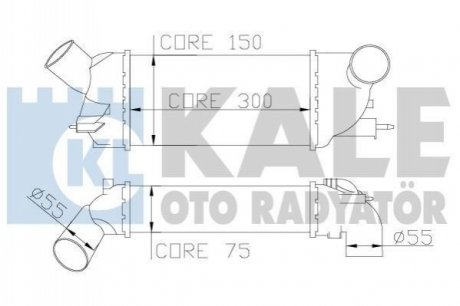 Интеркулер Citroen C5 Iii - Peugeot 407, 407 Sw Intercooler OTO RA Kale-oto-radyato 343900 (фото 1)