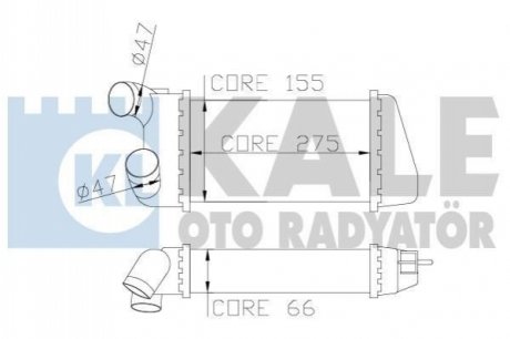 KALE CITROEN Интеркулер C2/3,Peugeot 1007 1.4HDI Kale-oto-radyato 344100