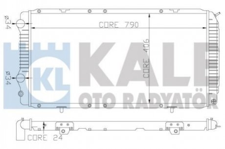 Радіатор, (790X415X23.5) Kale-oto-radyato 344340 (фото 1)