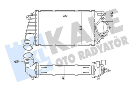 Інтеркулер Polo 1.4TDI,Arosa 99- Kale-oto-radyato 344760