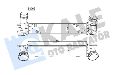 KALE BMW Интеркулер 1 E81/87,3 E90,X1 E84 1.8d/2.0d Kale-oto-radyato 344795