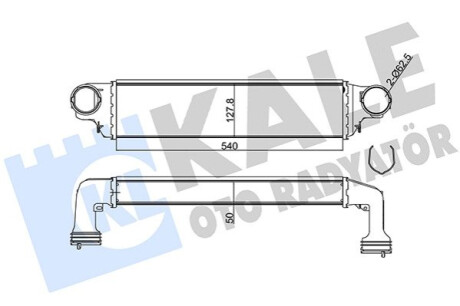 Радіатор інтеркулера BMW 3 (E46) 99-07/X3 (E83) 2.0/3.0 04-10 Kale-oto-radyato 344805