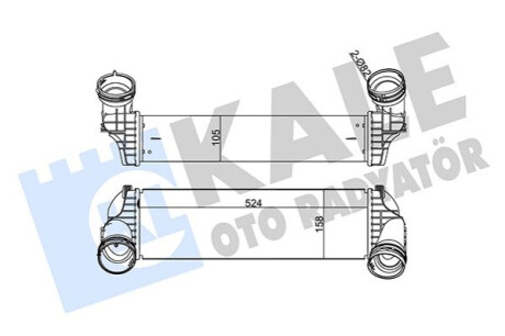 Радіатор інтеркулера BMW (F16/F86)/ X5 (E70/F15/F85)/X6 (E71/E72) 2.0D/3.0D 07- Kale-oto-radyato 344810