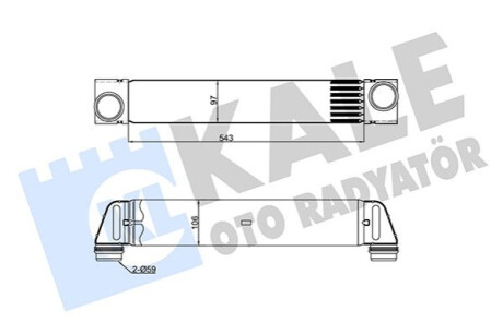 Радіатор інтеркулера BMW 5 (E60) 2.5D/3.0D (M57) 02-10 Kale-oto-radyato 344815