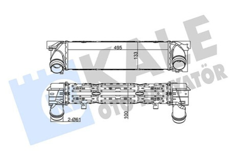 Радіатор інтеркулера BMW 3 (F30/F80) (B47/N47/N57) 12-18 Kale-oto-radyato 344840