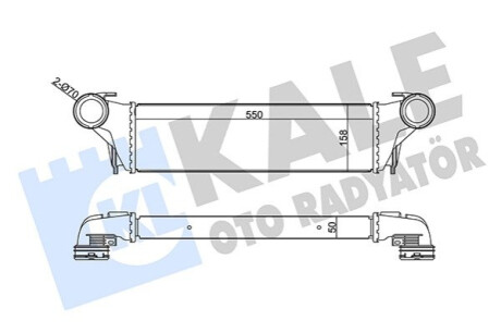 Радіатор інтеркулера BMW X5 (E53) 3.0D 03-06 Kale-oto-radyato 344845