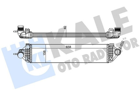 Радіатор інтеркулера Ford Transit Connect 1.6 10- Kale-oto-radyato 344915